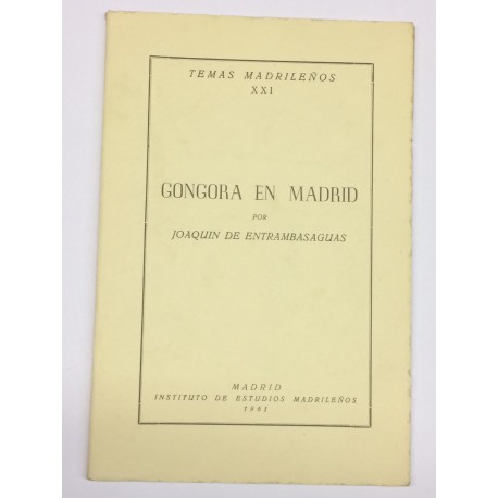 Góngora en Madrid.