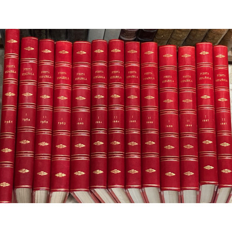 REVISTA TAURINA FIESTA ESPAÑOLA - NÚMEROS 1 A 336 - DE 1961 A 1967 - 13 TOMOS ENCUADERNADOS TOROS