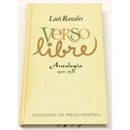 Verso libre. Antología. 1935-1978.