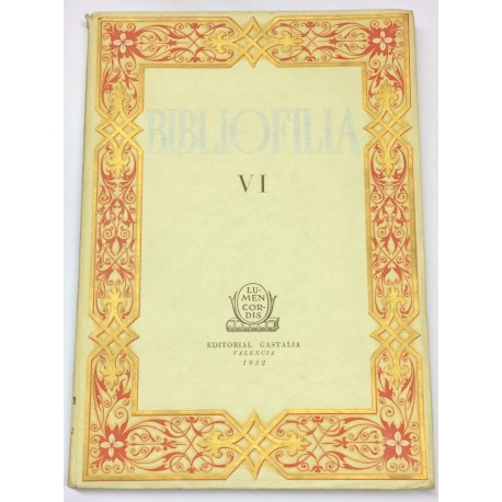 Revista BIBLIOFILIA. Tomo VI.