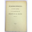 ACADEMIA BURLESCA en Buen Retiro a la Magestad de Philippo IV El Grande (Manuscrito).