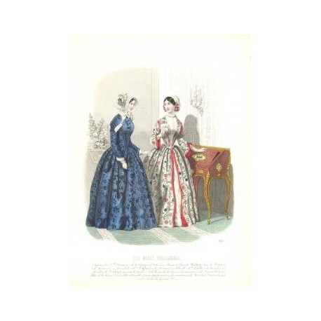 Litografía de moda perteneciente a la obra LES MODES PARISIENNES. Nº 202.