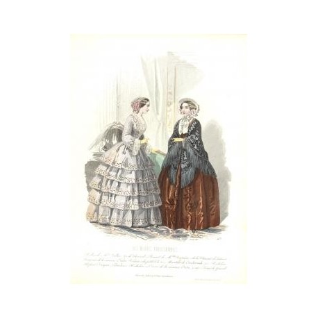 Litografía de moda perteneciente a la obra LES MODES PARISIENNES. Nº 477.