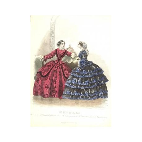 Litografía de moda perteneciente a la obra LES MODES PARISIENNES. Nº 636.