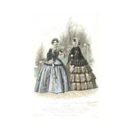 Litografía de moda perteneciente a la obra LES MODES PARISIENNES. Nº 427.