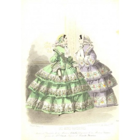 Litografía de moda perteneciente a la obra LES MODES PARISIENNES. Nº 694.