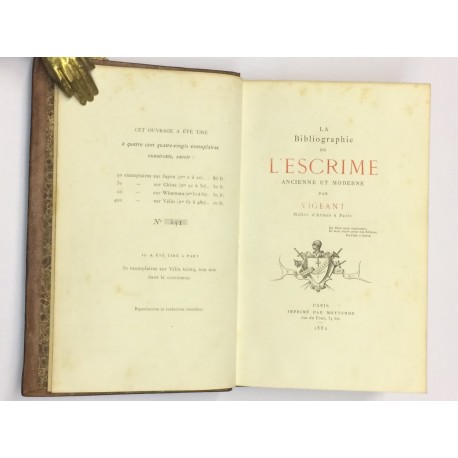 La Bibliographie de l'Escrime ancienne et moderne. [Esgrima].