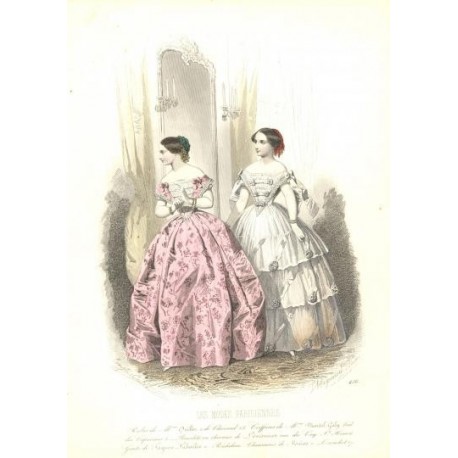 Litografía de moda perteneciente a la obra LES MODES PARISIENNES. Nº 456.