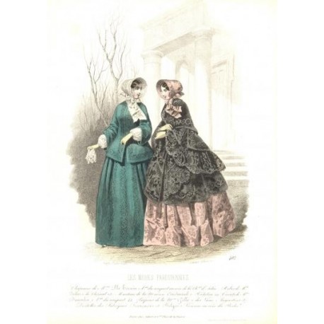 Litografía de moda perteneciente a la obra LES MODES PARISIENNES. Nº 402.