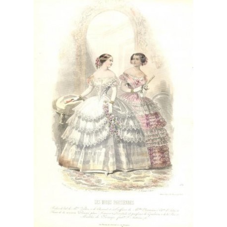 Litografía de moda perteneciente a la obra LES MODES PARISIENNES. Nº 575.