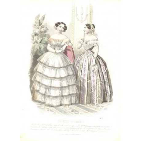 Litografía de moda perteneciente a la obra LES MODES PARISIENNES. Nº 472.