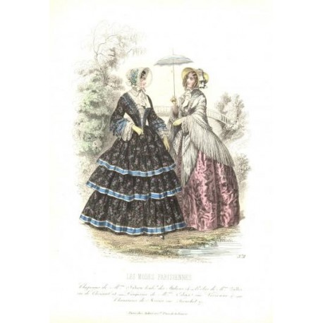 Litografía de moda perteneciente a la obra LES MODES PARISIENNES. Nº 378.