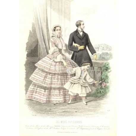 Litografía de moda perteneciente a la obra LES MODES PARISIENNES. Nº 696.