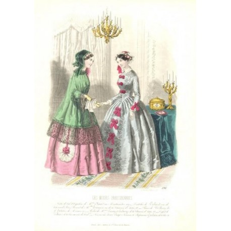 Litografía de moda perteneciente a la obra LES MODES PARISIENNES. Nº 196.