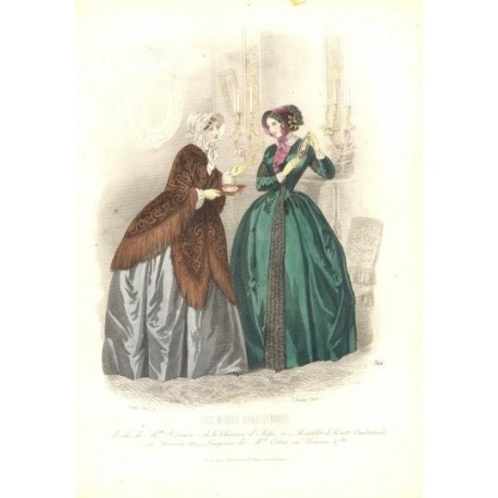 Litografía de moda perteneciente a la obra LES MODES PARISIENNES. Nº 344.