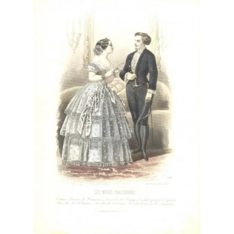 Litografía de moda perteneciente a la obra LES MODES PARISIENNES. Nº 525.