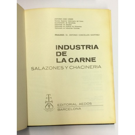 Industria de la carne. Salazones y chacinería.