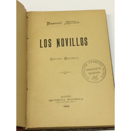 Los novillos. Estudio histórico.