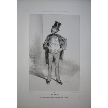 Litografía perteneciente a la obra: Par-ci par-la et physionimies parisiennes. Nº 46.