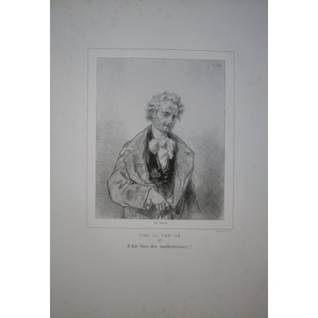 Litografía perteneciente a la obra: Par-ci par-la et physionimies parisiennes. Nº 42.