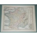 Antiguo mapa de FRANCIA FRANCE perteneciente a CARY´S NEW UNIVERSAL ATLAS.