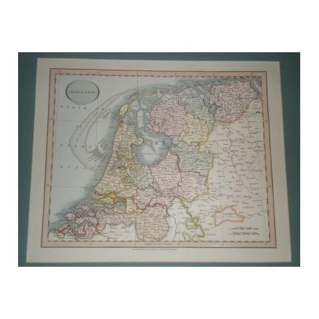 Antiguo mapa de HOLLAND HOLANDA PAISES BAJOS perteneciente a CARY´S NEW UNIVERSAL ATLAS.