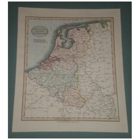 Antiguo mapa de REY DE LOS PAISES BAJOS UNIDOS HOLANDA HOLLAND KING OF THE UNITED NETHERLANDS perteneciente a CARY´S NEW UNIVERS