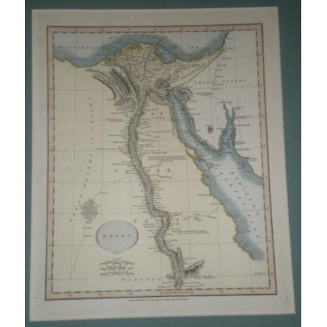 Antiguo mapa de EGIPTO EGYPT perteneciente a CARY´S NEW UNIVERSAL ATLAS.