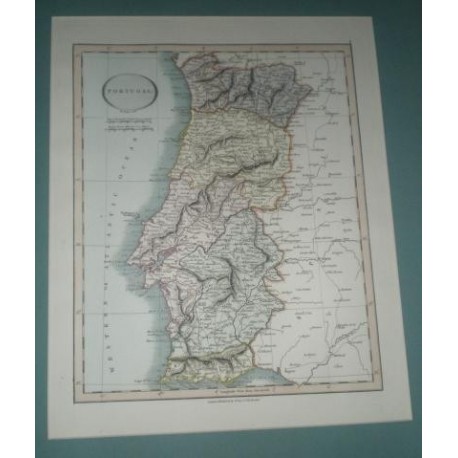 Antiguo mapa de PORTUGAL perteneciente a CARY´S NEW UNIVERSAL ATLAS.