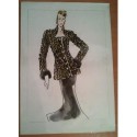 FIGURÍN DIBUJO ORIGINAL ACUARELADO - MODA VINTAGE ESPAÑOLA.