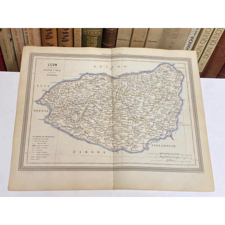 Mapa de LEÓN perteneciente al Atlas Geográfico de España.