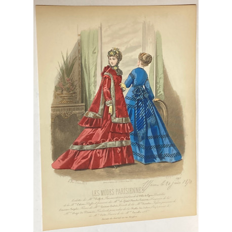 Litografía de moda perteneciente a la obra LES MODES PARISIENNES nº 1342. 