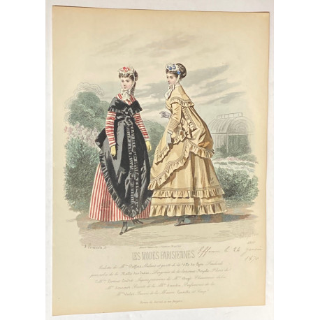 Litografía de moda perteneciente a la obra LES MODES PARISIENNES nº 1323. 