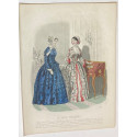 Litografía de moda perteneciente a la obra LES MODES PARISIENNES. Nº 202.