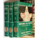 ESPAÑA PRIMITIVA. La prehistoria. La protohistoria. La historia prerromana.  Tomo I (volúmenes I, II y II).