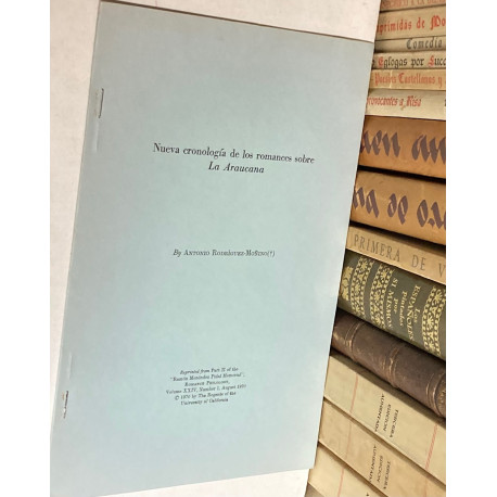 Nueva cronología de los romances sobre La Araucana.