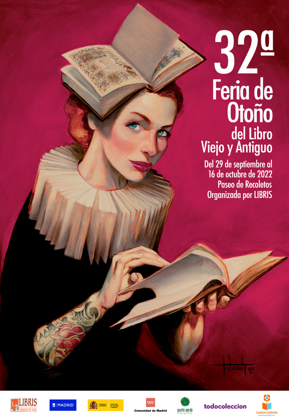 Cartel Feria del Libro Viejo y Antiguo de Madrid